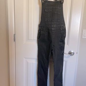 Free People Black Overalls, criss cross strap, size 27